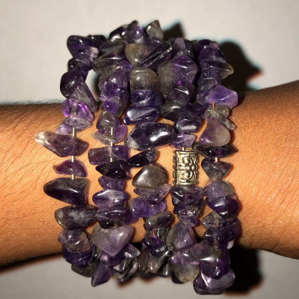 Amethyst Cuff Bangle - Picture 4 of 5